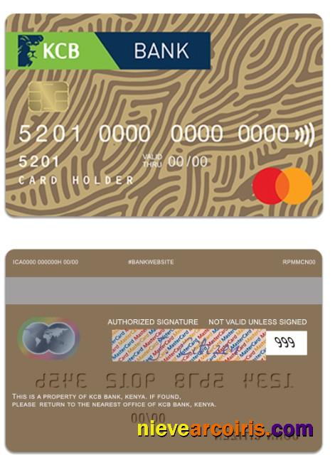 Kenya KCB Bank gold mastercard